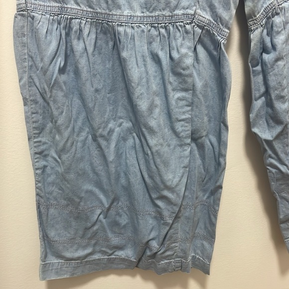 Sincerely Jules Super High-Rise Tiered Wide Leg Chambray Pant - Picture 3 of 10